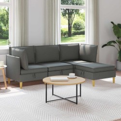 Canapé modulaire avec rangement 4 pcs Gris foncé Tissu 645479645479