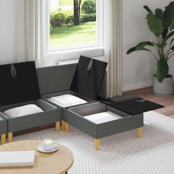 Canapé modulaire avec rangement 4 pcs Gris foncé Tissu 645479645479