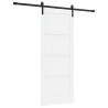 Porte coulissante Blanc et noir 83 x 202 cm Bois de pin massif 645482645482