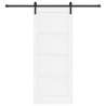Porte coulissante Blanc et noir 83 x 202 cm Bois de pin massif 645482645482