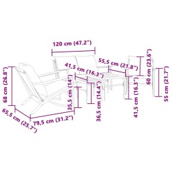 Ensemble de meubles de balcon avec coussins 5 pcs noir acier 645484645484