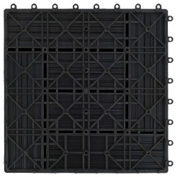 Carreau de terrasse 22 pcs Noir 30 x 30 cm WPC 645486645486