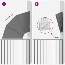 Écran de confidentialité pour balcon 140 x 140 cm Polyester 645487645487