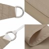 Voile d'ombrage taupe 2x2x2 m 100% polyester Oxford 645500645500