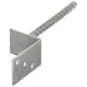 Ancrages de clôture lot de 12 argentés 8 x 6 x 30 cm acier galvanisé 645506645506