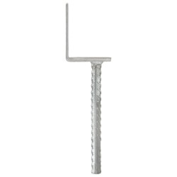 Ancrages de clôture lot de 12 argentés 8 x 6 x 30 cm acier galvanisé 645506645506