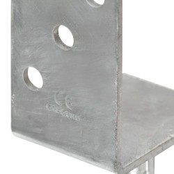 Ancrages de clôture lot de 12 argentés 8 x 6 x 30 cm acier galvanisé 645506645506