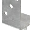 Ancrages de clôture lot de 12 argentés 8 x 6 x 30 cm acier galvanisé 645506645506