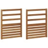 Accoudoirs 2 pcs Marron 59 x 4 x 73 cm Bois d'ingénierie 645509645509