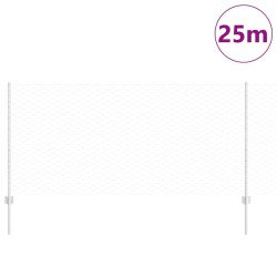 Clôture hexagonale avec poteau 25 x 1 m Acier galvanisé Argenté 645515645515