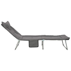 Transat pliant avec coussin Anthracite 645521645521