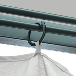 Tonnelle avec rideau 300x300 cm Crème Aluminium 645523645523