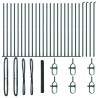 Clôture hexagonale avec base en béton 50 x 1,5 m Vert Maille 645530645530
