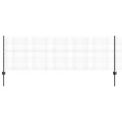 Clôture en fil soudé avec poteaux 10 x 0,8 m Gris Maille 645540645540