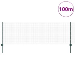 Clôture en fil soudé avec poteaux 100 x 0,8 m Vert Maille 645542645542