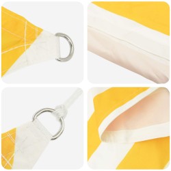 Voile d'ombre Jaune et blanc 3 x 4 x 4 m 100 % polyester Oxford 645548645548