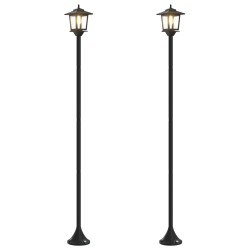 Ensemble de lampadaires 2 pc Noir 16 x 16 x 156 cm 645552645552