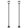 Ensemble de lampadaires 2 pc Noir 16 x 16 x 156 cm 645552645552