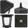 Ensemble de lampadaires 2 pc Noir 16 x 16 x 156 cm 645552645552