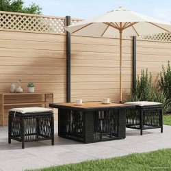 Ensemble de salle à manger pour jardin 3 pcs Beige et crème 645555645555