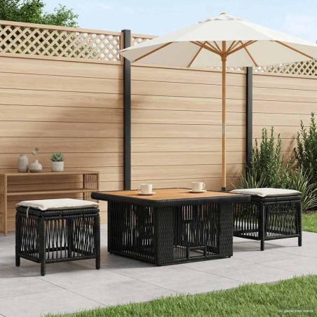 Ensemble de salle à manger pour jardin 3 pcs Beige et crème 645555645555
