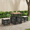 Ensemble de salle à manger pour jardin 3 pcs Beige et crème 645555645555