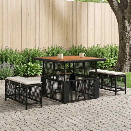 Ensemble de salle à manger pour jardin 3 pcs Beige et crème 645556645556