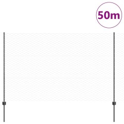 Clôture hexagonale avec poteau 50 x 1,5 m Gris Maille 645560645560