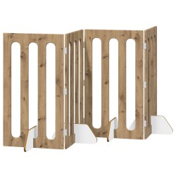 Clôture pliable pour animaux 4 pcs Chêne Artisanal 645565645565