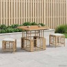 Ensemble de salle à manger pour jardin 3 pcs Nature et Blanc 645568645568