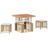 Ensemble de salle à manger pour jardin 3 pcs Nature et Blanc 645568645568