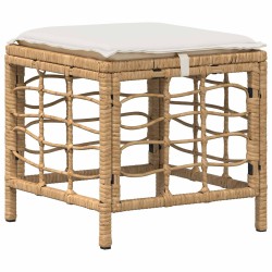 Ensemble de salle à manger pour jardin 3 pcs Nature et Blanc 645568645568