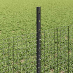 Clôture en fil soudé avec poteaux 50 x 0,5 m Gris Maille 645570645570