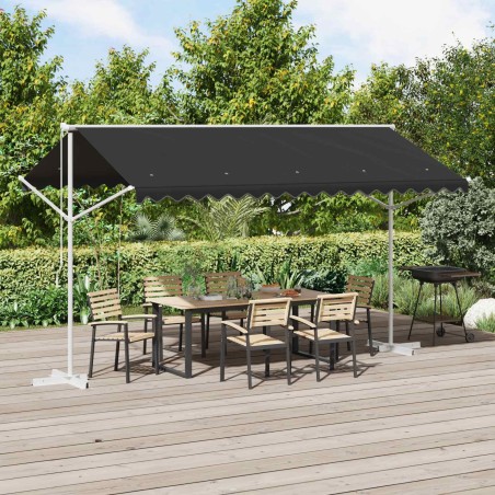 Auvent autoportant 4 × 3 m Polyester Anthracite 645579645579