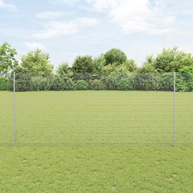 Clôture en fil soudé avec poteaux 10 x 1,4 m Acier galvanisé 645581645581