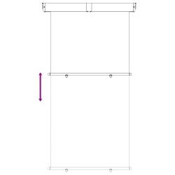 Store latéral de balcon 170 x 250 cm 100% polyester fer acier 645594645594