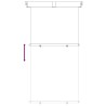 Store latéral de balcon 170 x 250 cm 100% polyester fer acier 645594645594