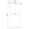 Store latéral de balcon 170 x 250 cm 100% polyester fer acier 645594645594