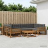 Ensemble de canapés d'extérieur 7 pcs Naturel et Anthracite 645595645595
