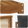 Ensemble de canapés d'extérieur 7 pcs Naturel et Anthracite 645595645595