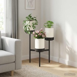 Stand à fleurs Blanc 54 x 49 x 81 cm PP et Acier 645599645599