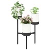 Stand à fleurs Blanc 54 x 49 x 81 cm PP et Acier 645599645599