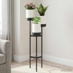 Stand à fleurs Blanc 42 x 39,5 x 125 cm PP et Acier 645602645602