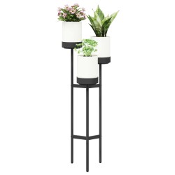 Stand à fleurs Blanc 42 x 39,5 x 125 cm PP et Acier 645602645602