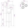 Stand à fleurs Blanc 42 x 39,5 x 125 cm PP et Acier 645602645602