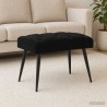 Banc avec capitonnage bouton Noir 60 x 40 x 45 cm Velours 645603645603
