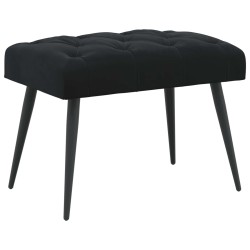 Banc avec capitonnage bouton Noir 60 x 40 x 45 cm Velours 645603645603