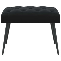 Banc avec capitonnage bouton Noir 60 x 40 x 45 cm Velours 645603645603