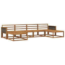 Ensemble de canapés d'extérieur 6 pcs Naturel 645604645604