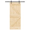 Porte coulissante NARVIK Naturel et noir 85 x 210 cm (152,5 cm) 645610645610